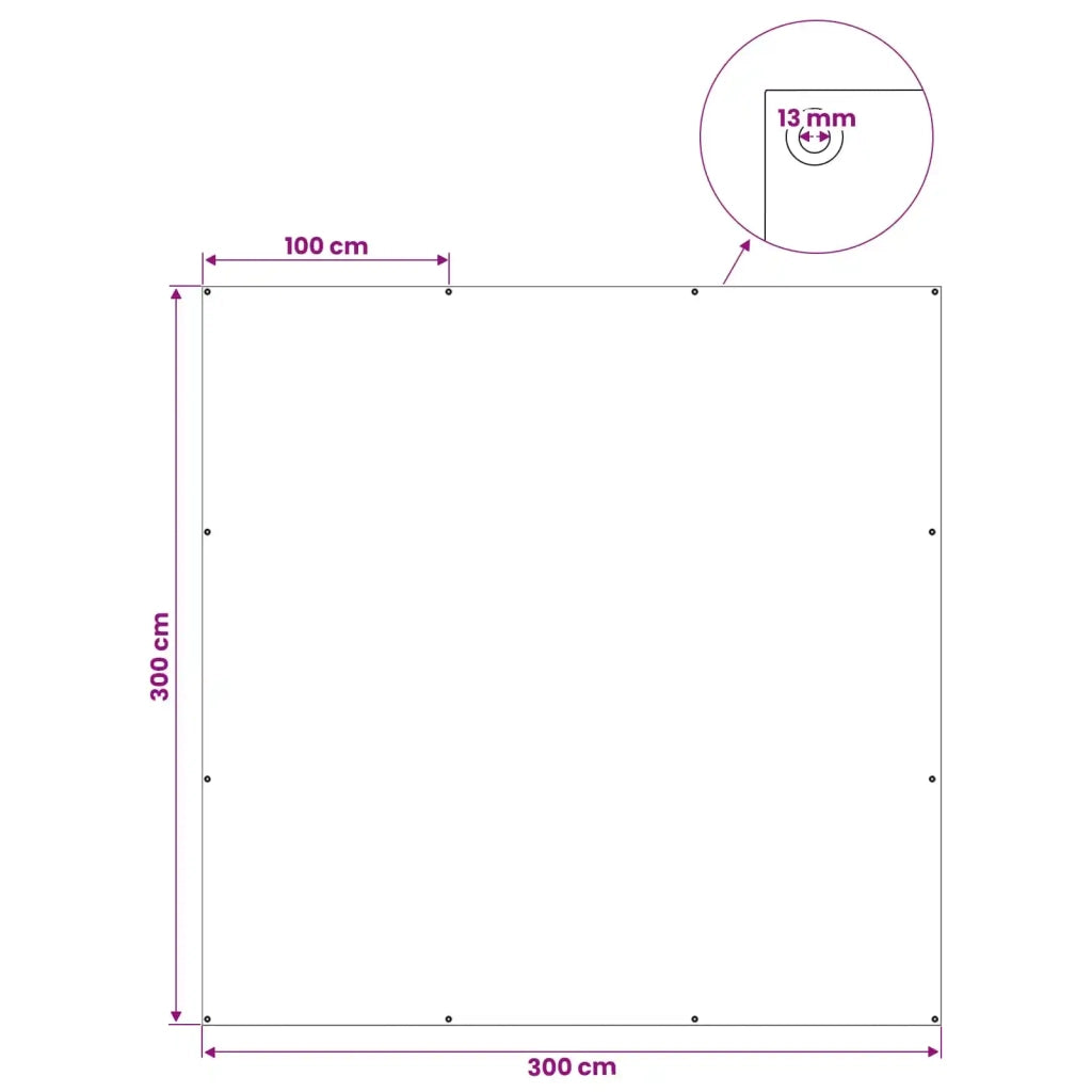 Telo con Occhielli Verde 3 x 3 m 260 gsm PE 42039368