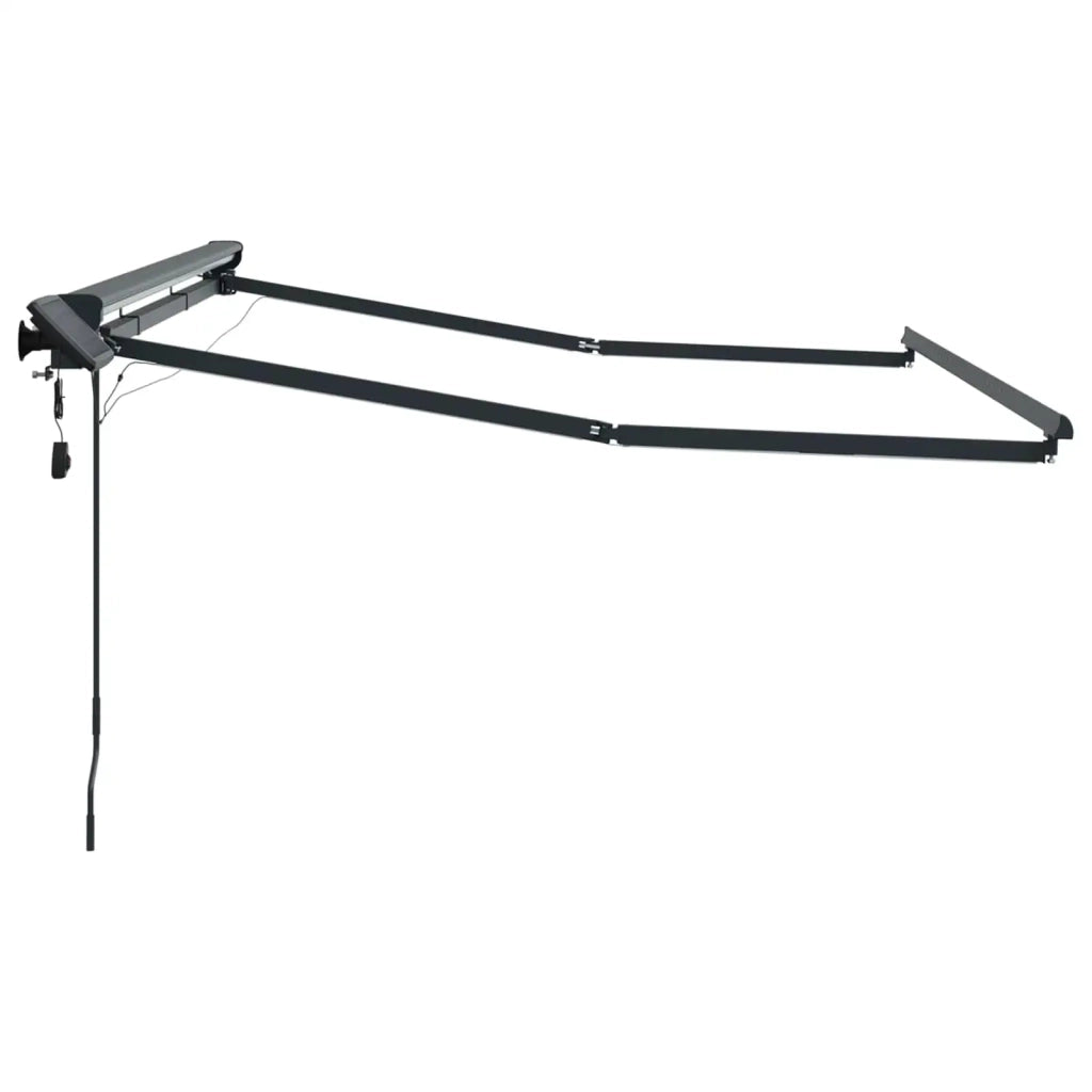 Cornice per Tenda Manuale con LED Antracite 3,5 x 2 m Alluminio 42024808