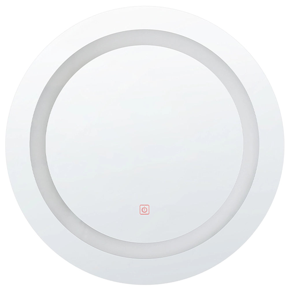 Specchio da parete a LED sospeso da 58 cm tondo moderno per il bagno per il trucco la vanità la camera da letto