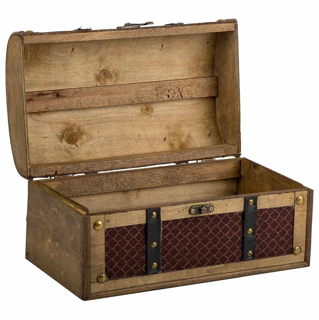 Baule in legno marrone 35x21x19h