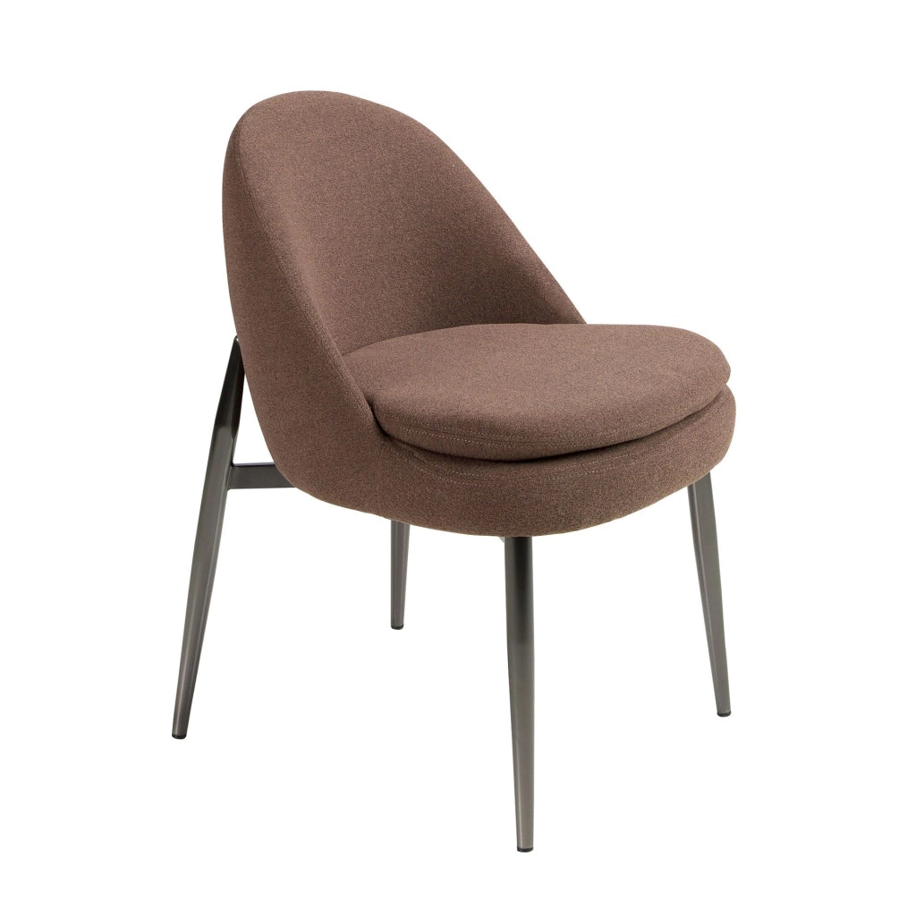 Sedia in tessuto marrone scuro