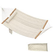 Amaca da giardino con testiera e tasche ¨C Minimal ¨C 200x140cm, due strati, legno
