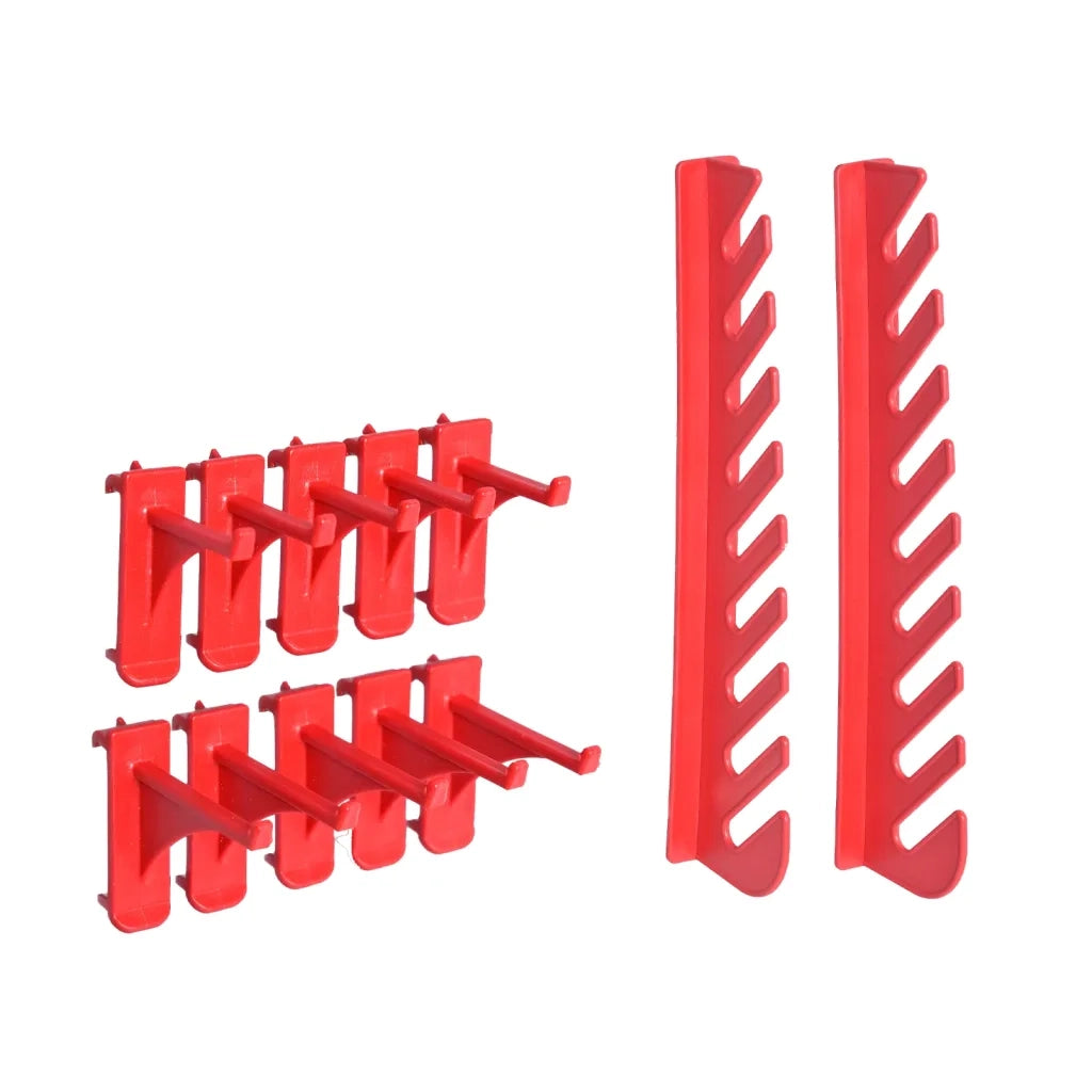 Kit Contenitori 34 pz con Pannelli a Parete Rosso e Nero CFW4798316