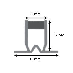 Giunto di dilatazione in plastica 2 metri : Modello - 10X8MM TRASPARENTE