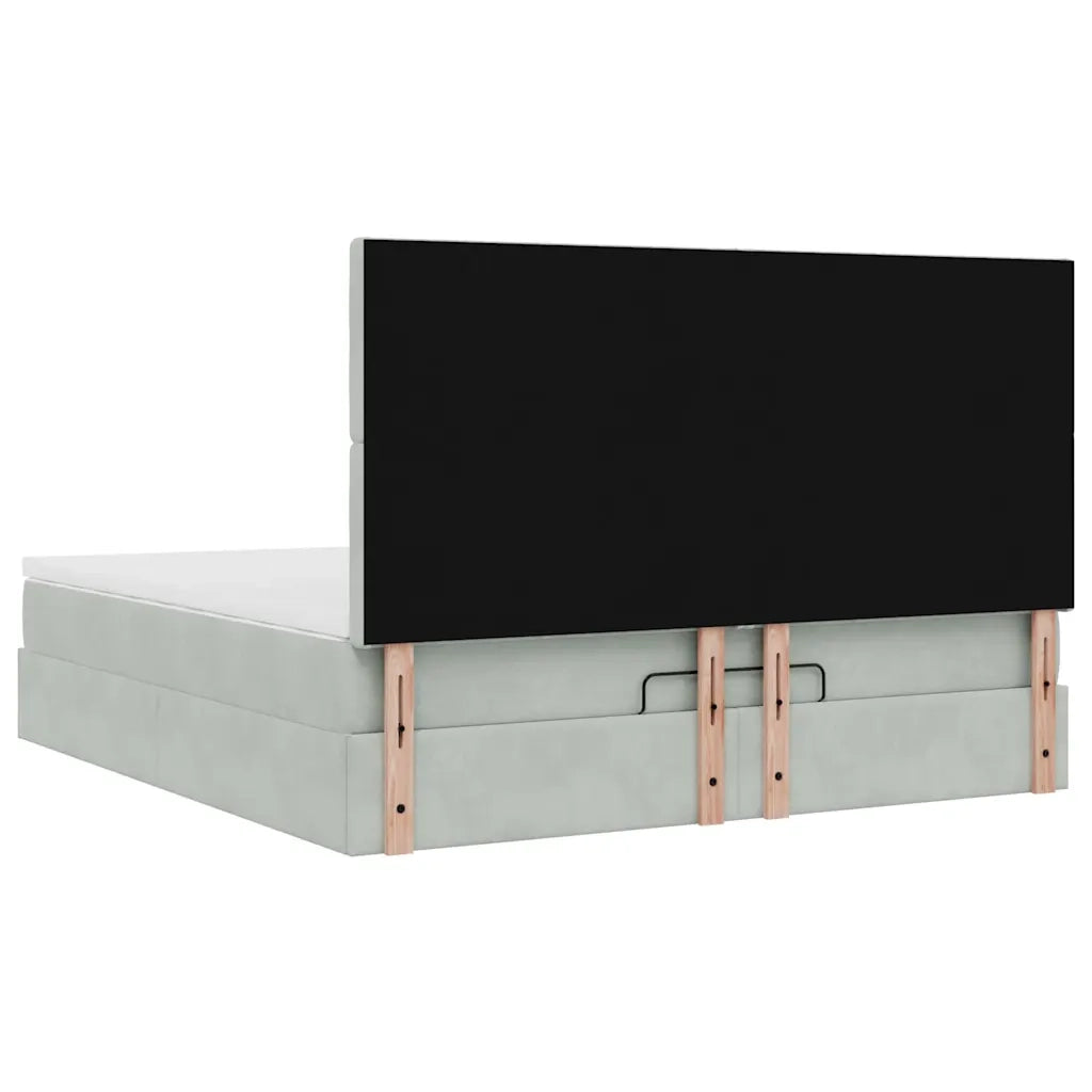 Struttura Letto Pouf con Materassi 180x200 cm Velluto 3313631