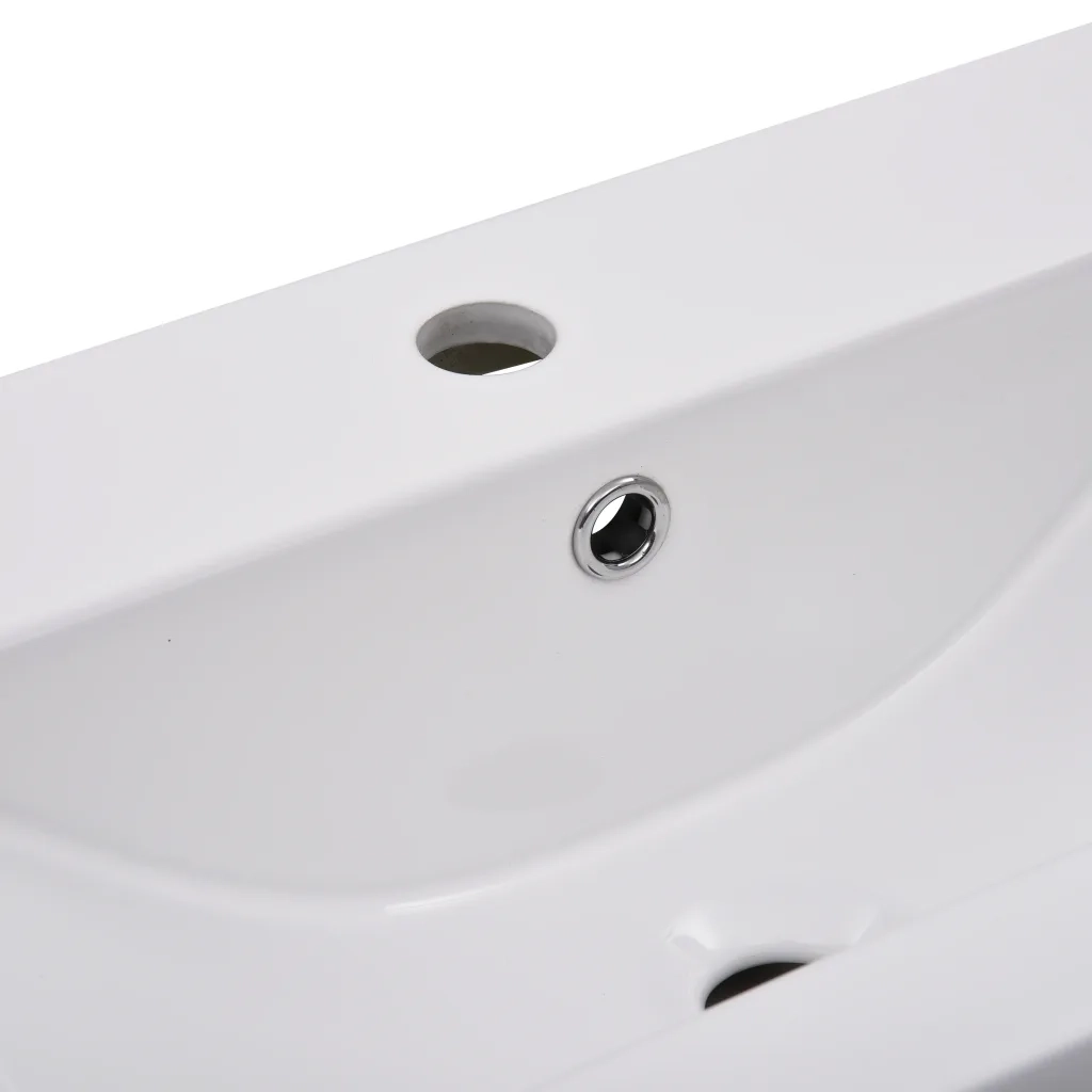 Lavabo da Incasso 81x39,5x18,5 cm in Ceramica Bianco CFW4350072