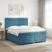 Letto box spring con materasso Blu 140 x 190 cm Velluto 3453642