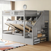 letto a castello legno grigio 140 x 200 cm