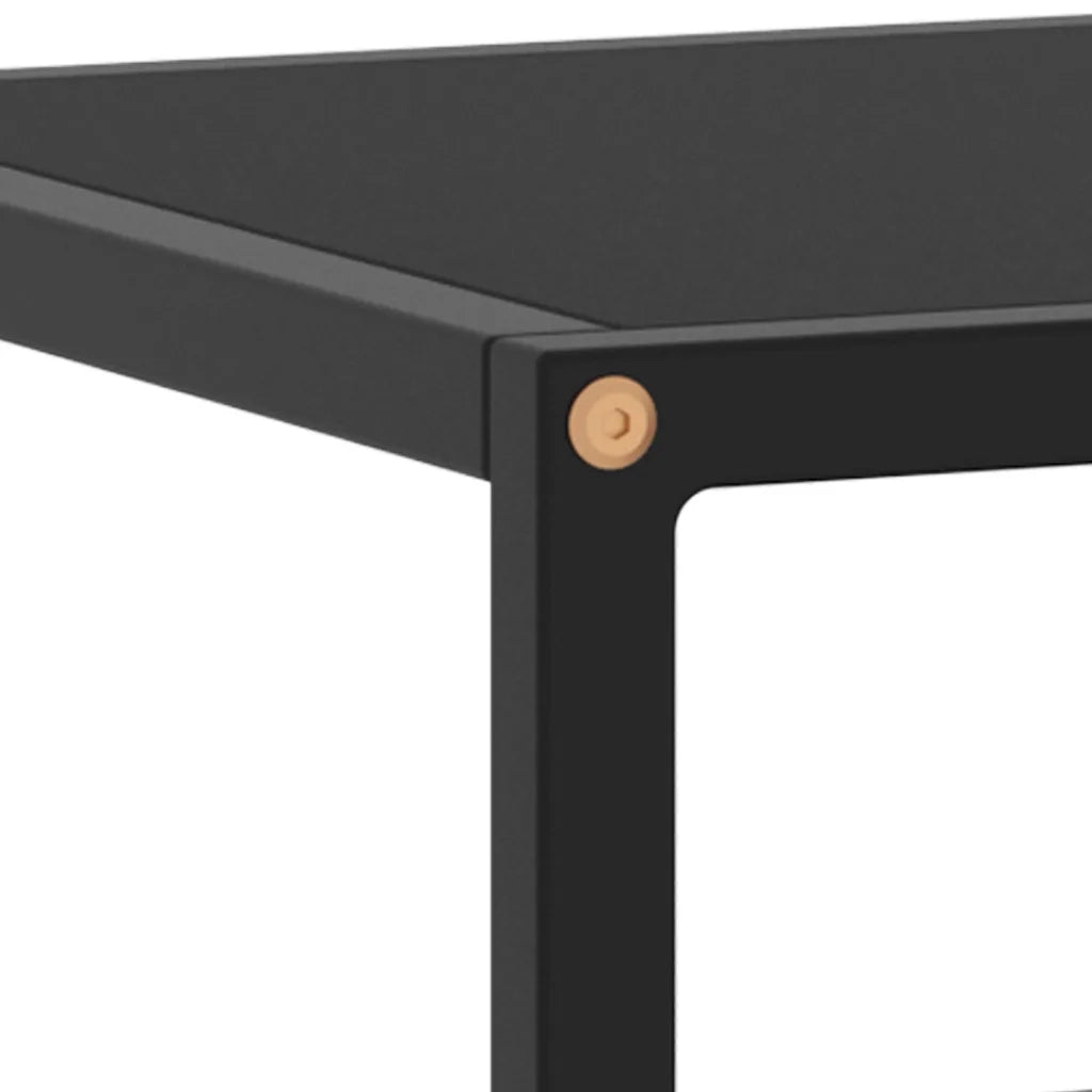 Mobile TV Nero con Vetro Nero 100x40x40 cm 322856
