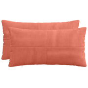 Federa 2 pcs ALMELO Rosso Arancio 40 x 70 cm corduroy 914493