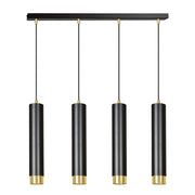 Lampadario Emibig KIBO nero oro 4xGU10 dimmerabile