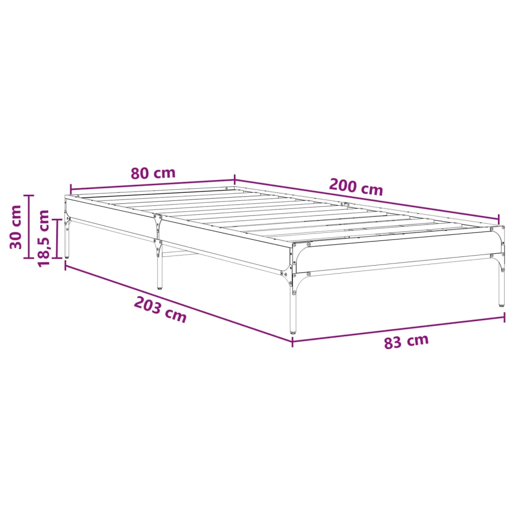 Struttura del letto-Giroletto Legno antico 80 x 200 cm 880264