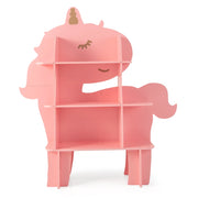 Libreria in legno per stanza dei bambini, Organizzatore di archiviazione giocattoli adorabile per sala giochi Rosa