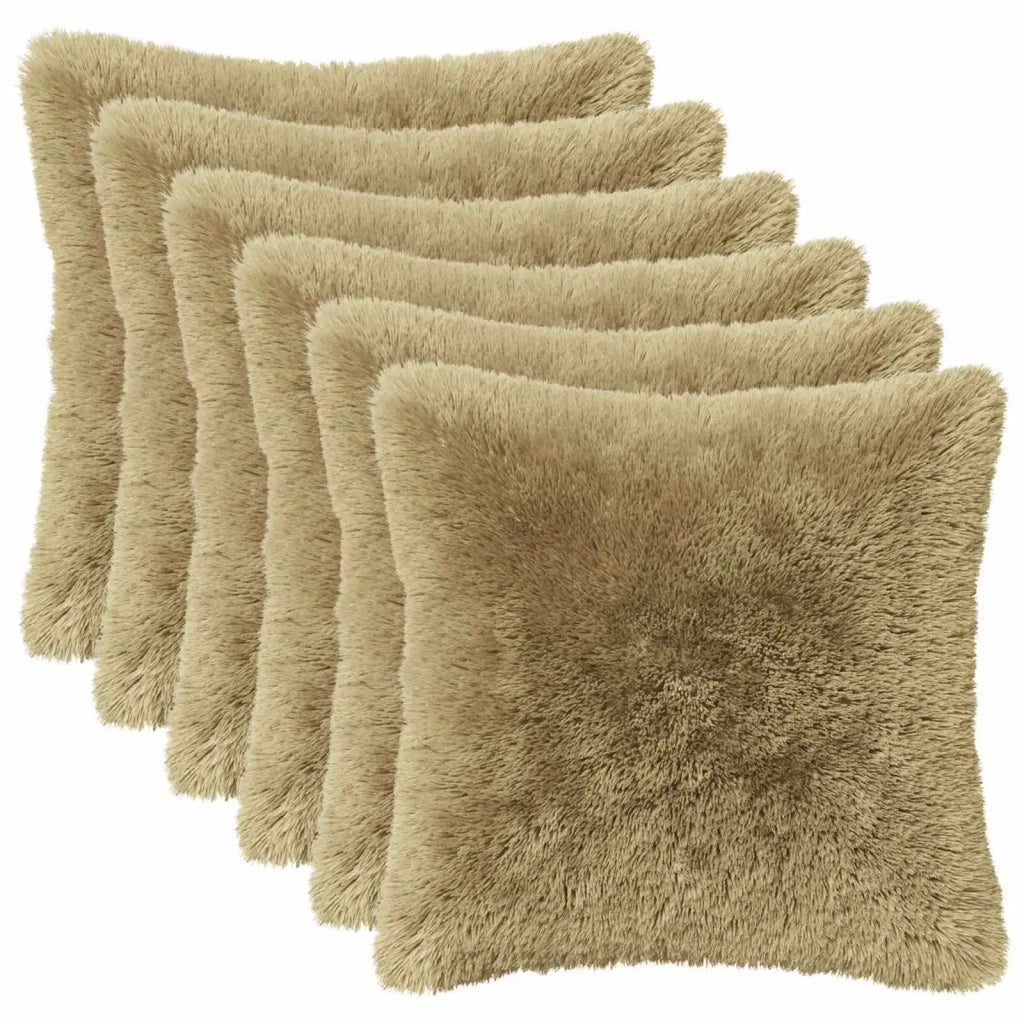Federa 6 pcs HEERLEN Verde chiaro 30 x 30 cm Fleece PV 907580