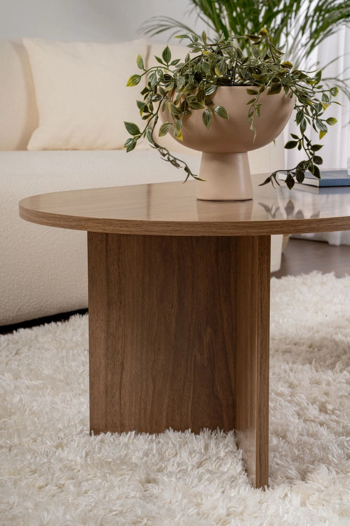Tavolino da caffè in legno "Sabbia" - 60 x 119 x 40 cm - Noce