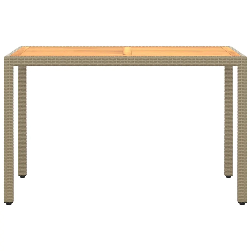 Set da Pranzo da Giardino 5 pz con Cuscini Beige in Polyrattan 3095501