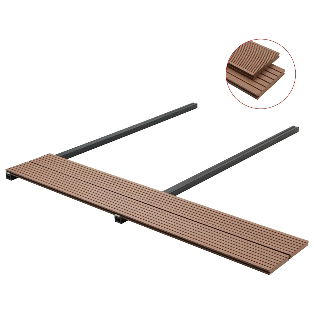 Pavimento da Deck 6 pcs Marrone Chiaro WPC 42046646