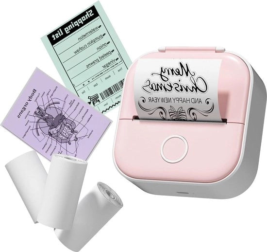 Stampante per Etichette - T02 Rosa - 3 Roll
