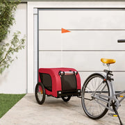 Rimorchio da Bici per Animali Rosso e Nero Oxford e Ferro 94006