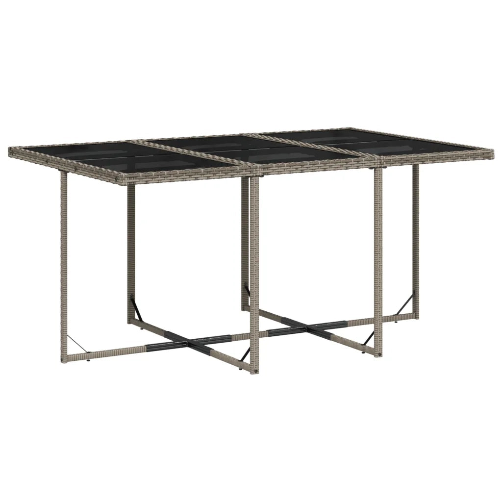 Set da pranzo da giardino da 11 pz con Cuscini in Polyrattan Grigio 3277920