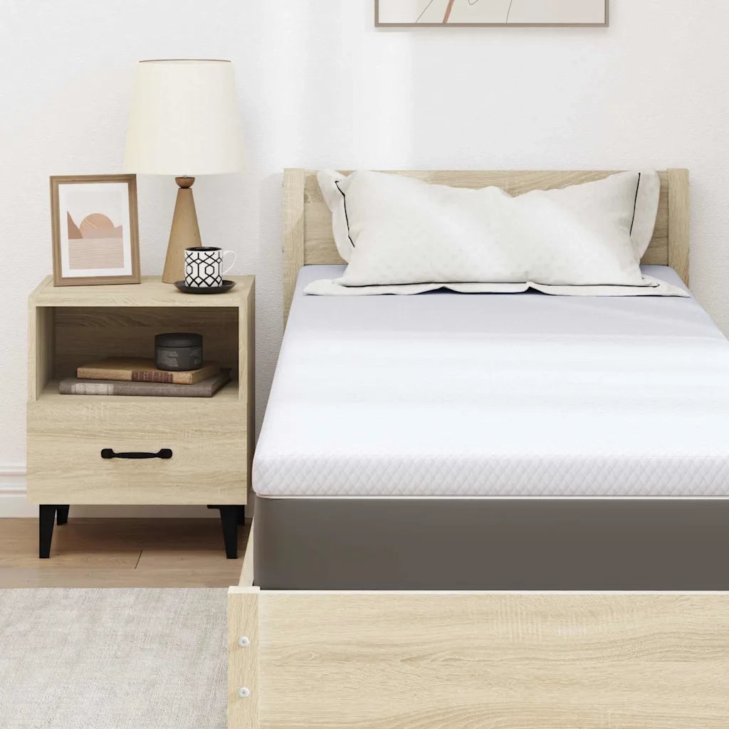Topper per materasso Bianco 80 x 200 cm Tessuto Jacquard 4106221