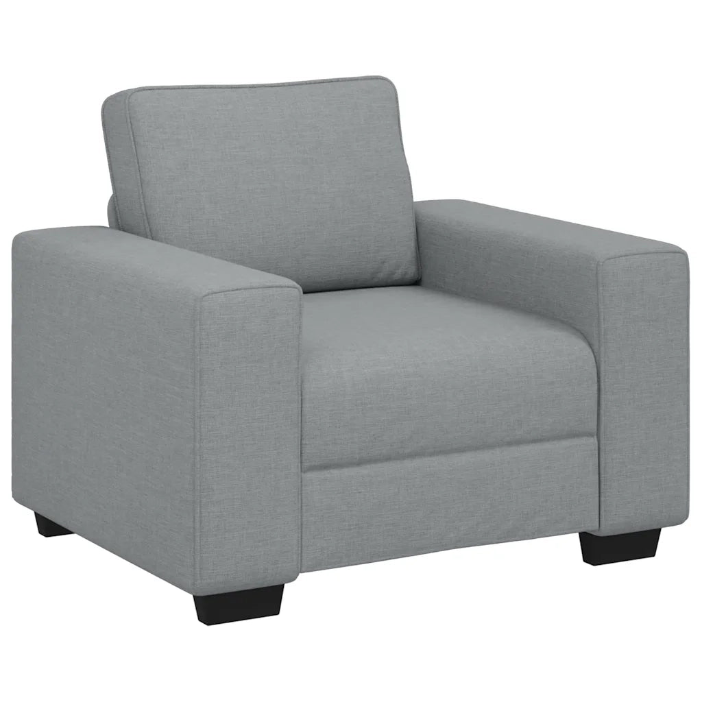 Poltrona | Sedia Relax Grigio Chiaro 100x77x82 cm in Tessuto