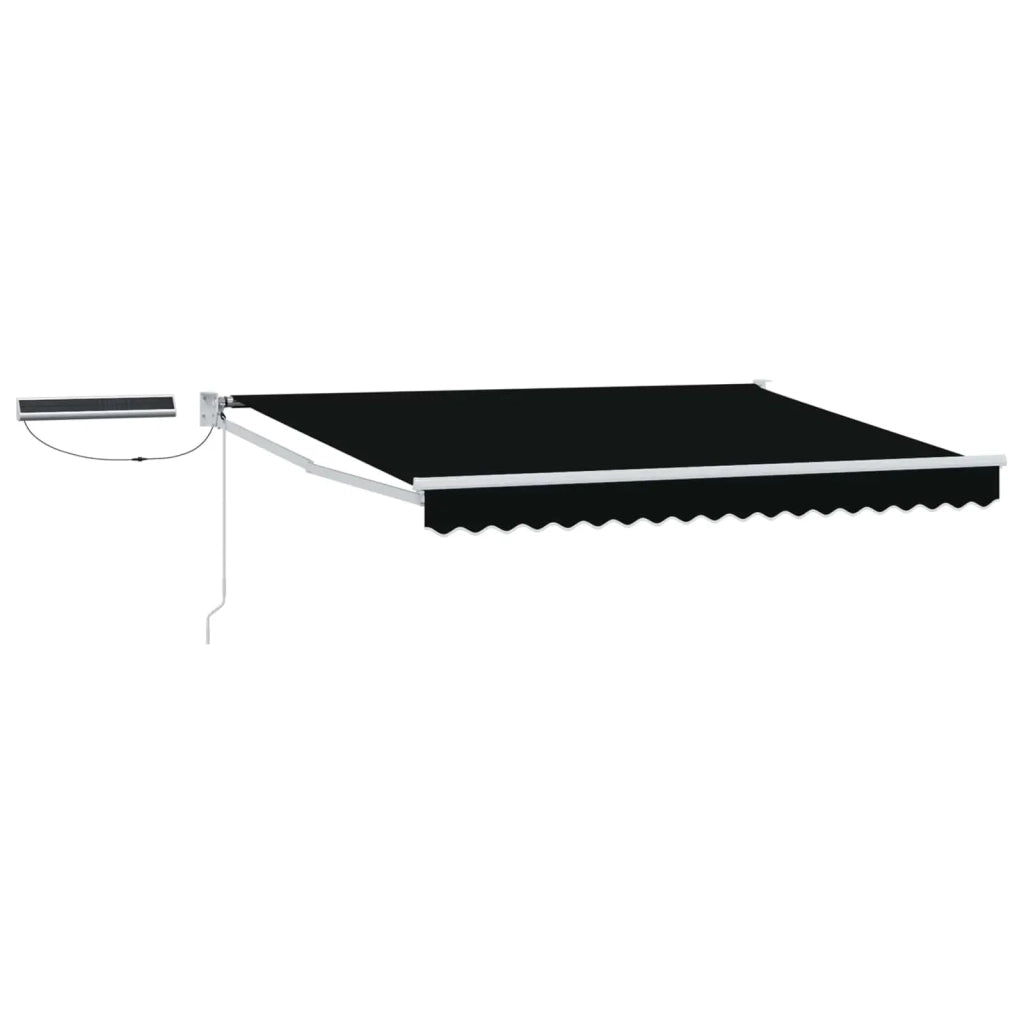 Tettuccio Elettrico Retrattile Nero e Bianco 3,5 x 2,5 m 3419961