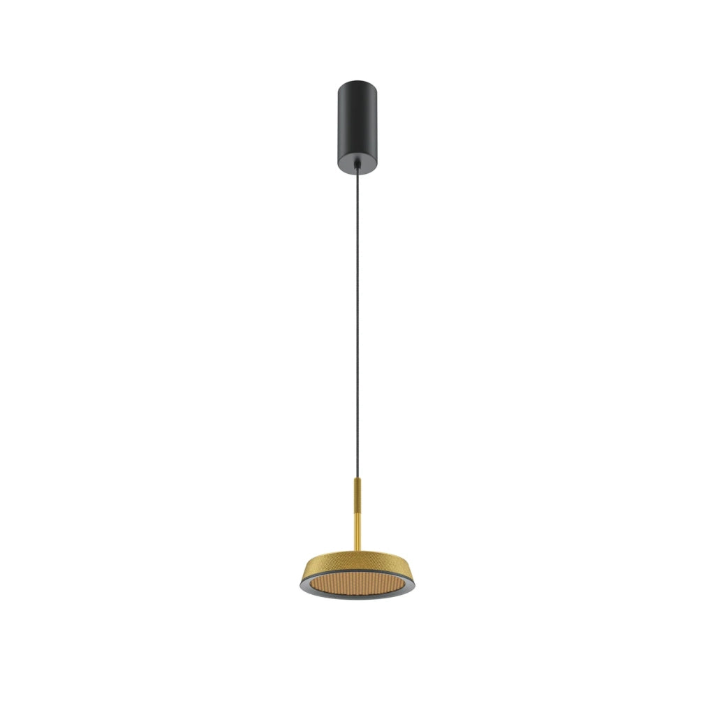 Maytoni Sospensione moderna El 1 luce LED integrato nero ottone metallo