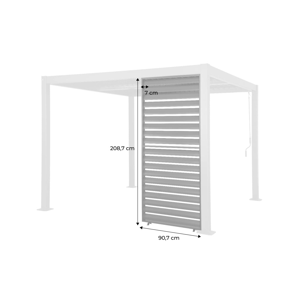 Persiana 1m in alluminio per pergola bioclimatica, antracite