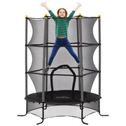 Trampolino Bambini ¨C Minimal ¨C Nero ?160x190 cm con Rete Sicurezza