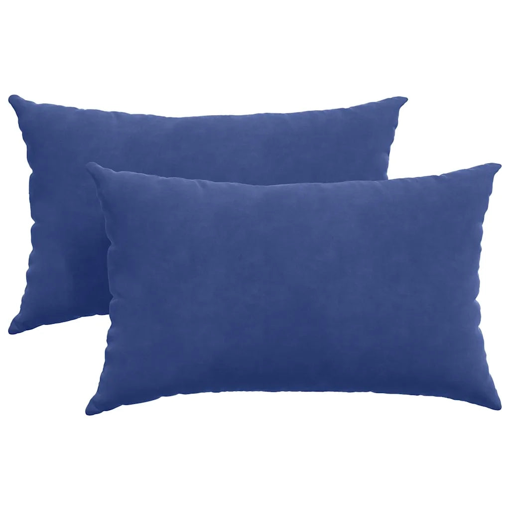 Cuscini da Divano 2 pz | Cuscini per sedie Blu Polizia 50 x 30 cm Tessuto in Cords