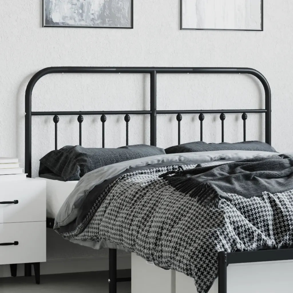 Testiera | Testata di Ricambio in Metallo Nero 140 cm