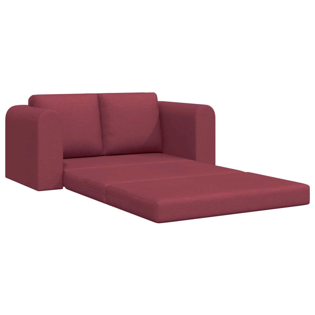 Divano letto | Sof¨¤ letto | Letto singolo 60cm Rosso Vino Tessuto