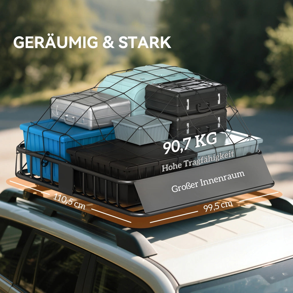 Portapacchi per Auto ¨C zephmum ¨C Nero, Acciaio, 90.7 kg