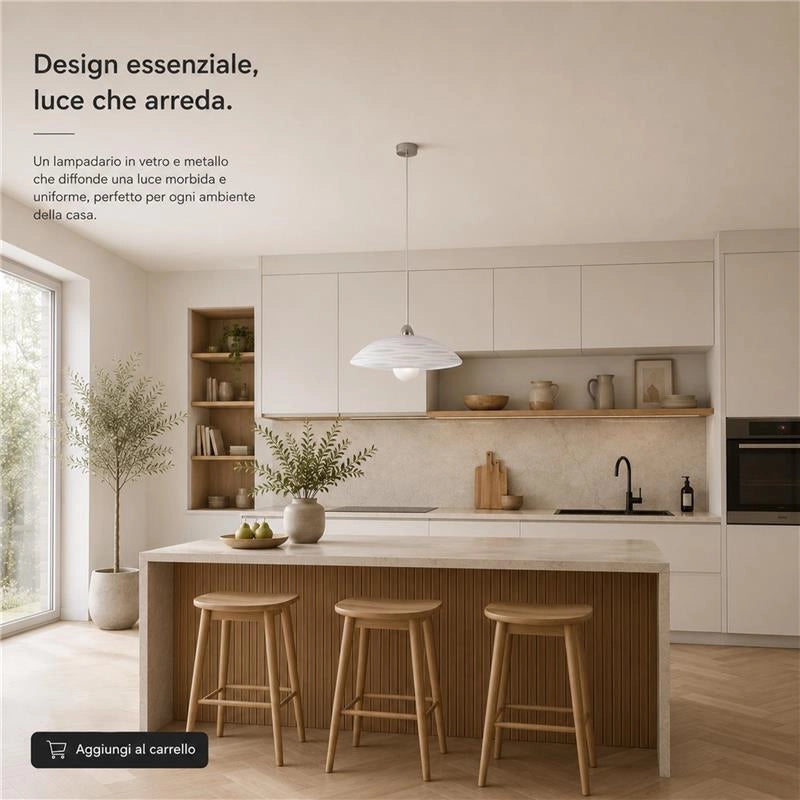 FULVIA LAMPADA SOSPENSIONE DA SOFFITTO E27 1 LUCE 50 CM