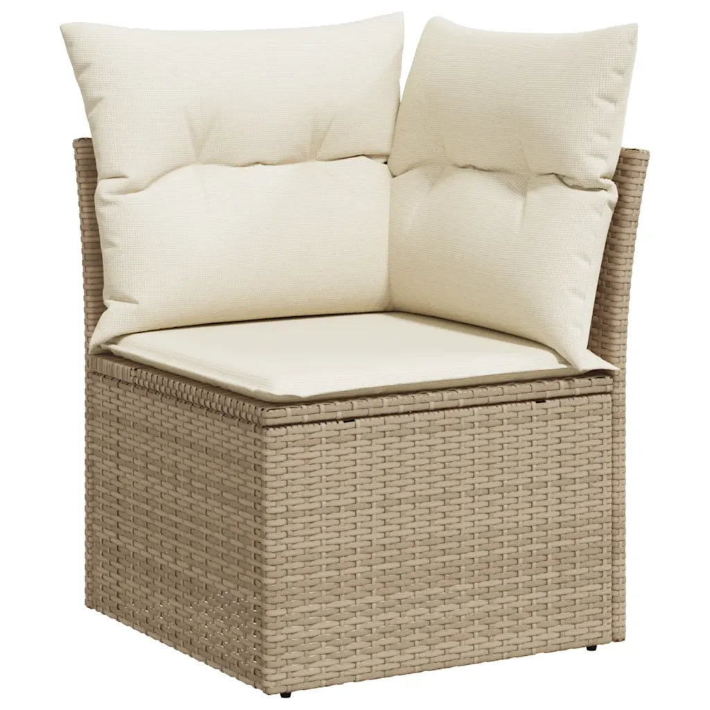Set Divano da Giardino 8 pz con Cuscini Beige Polyrattan Acacia 3327516