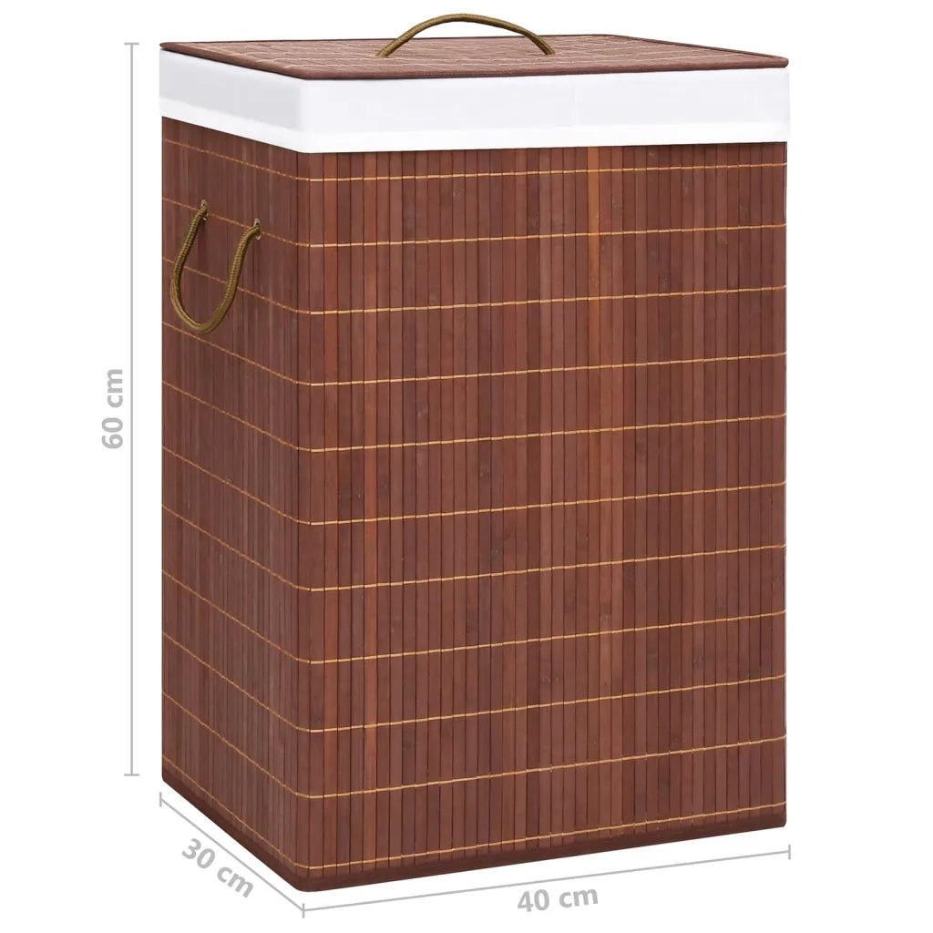 Cesto Portabiancheria in BambÃ¹ Marrone 72 L cod mxl 50083