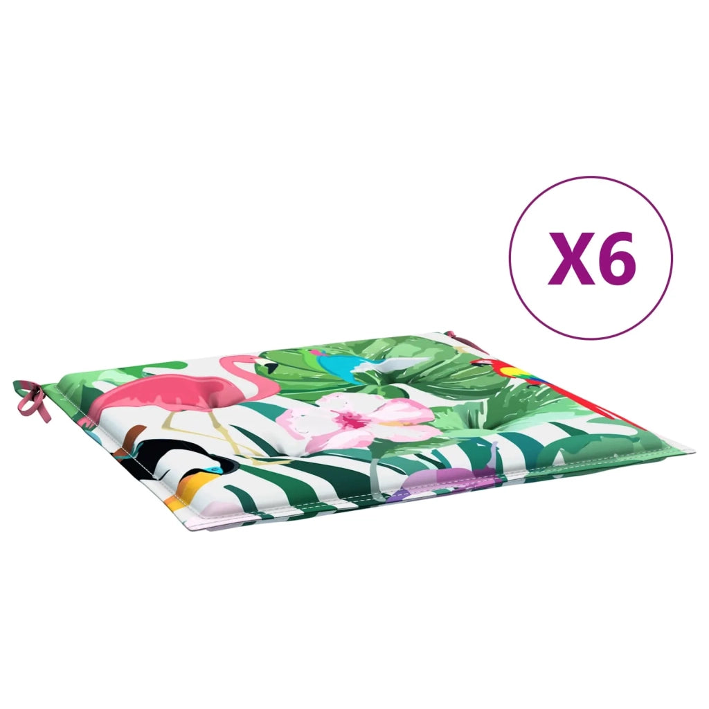 Cuscini per sedie 6 pcs Multicolore 50 x 50 x 4 cm 361085