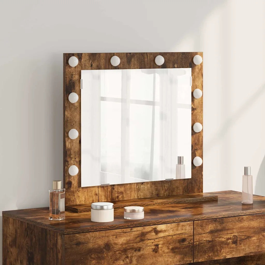 Specchio da Vanit¨¤-Specchio da Trucco Rovere fum¨¦ 60 x 55 x 18 cm