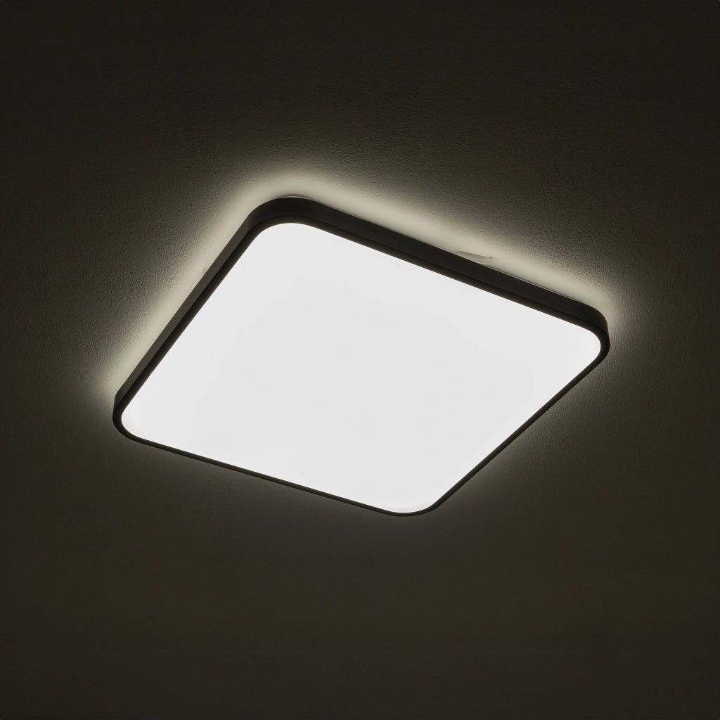 Plafoniera bagno quadrata 43,5cm LED 32W 3000K nera Nowodvorski
