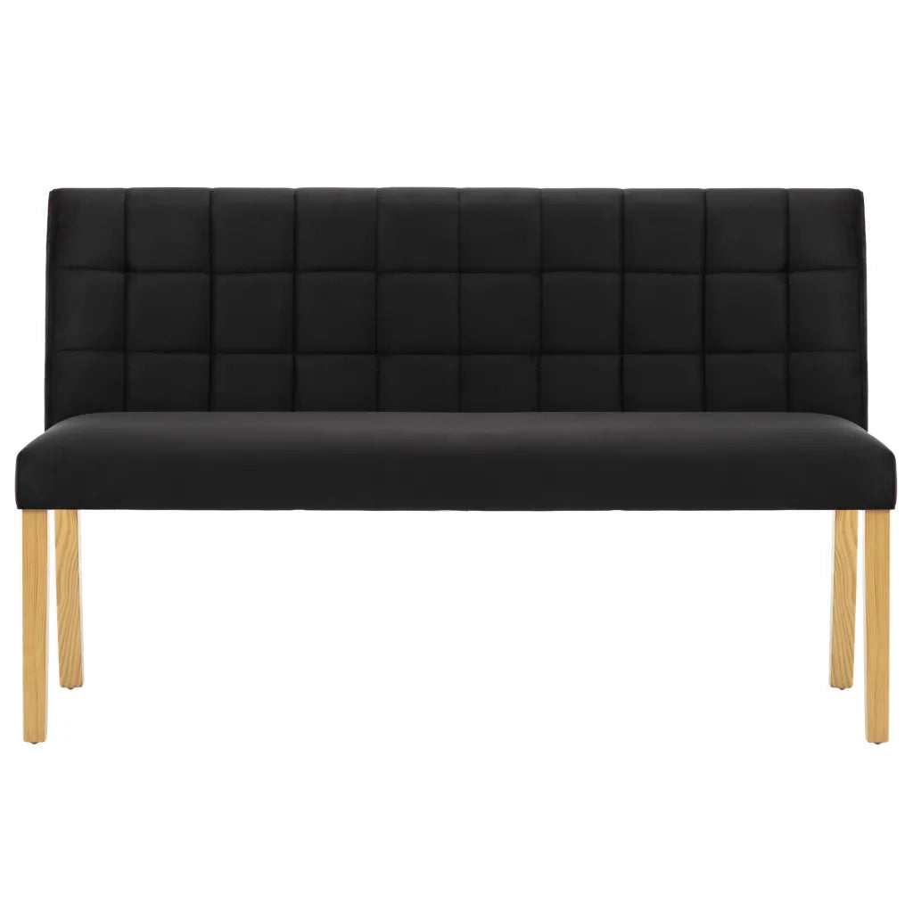 Panca-Sgabello 140 cm Nera in Velluto