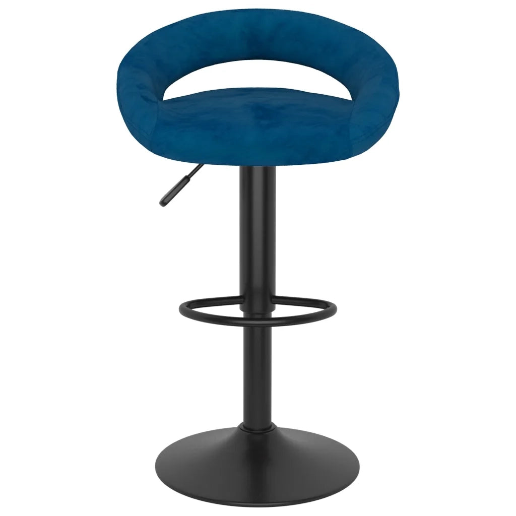 Sgabelli da Bar 2 pz Blu in Velluto 333273
