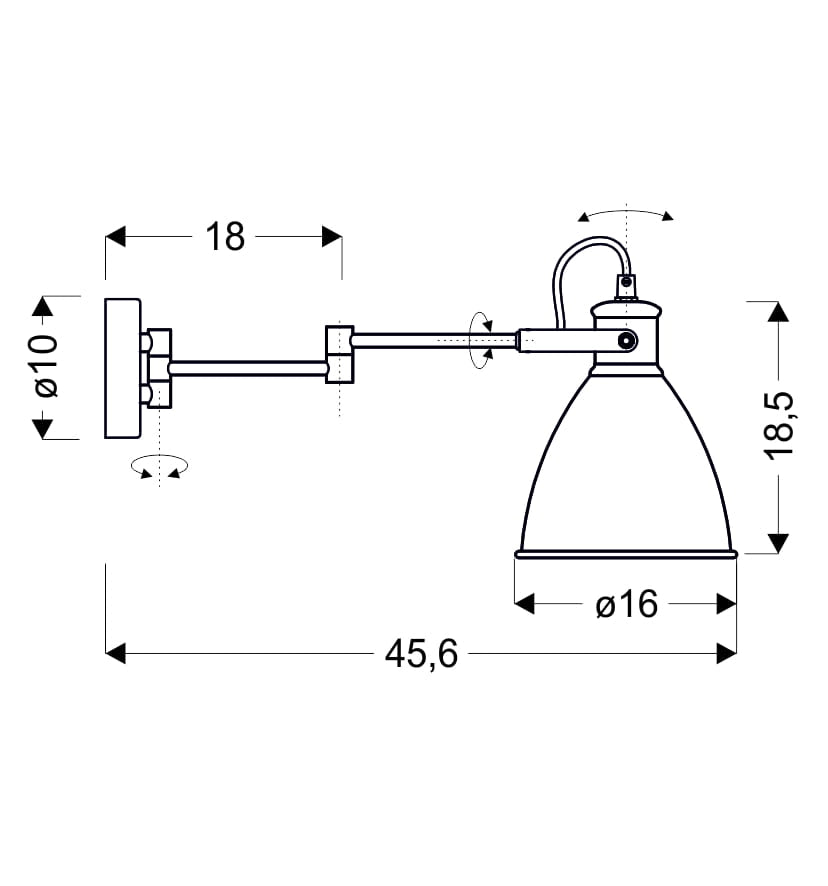 Applique Candellux Espera metallo nero/bianco E14 1 luce