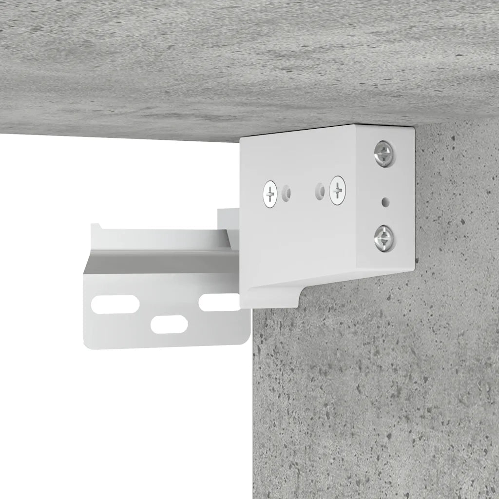 Comodini a Muro 2 pz Grigio Cemento 45x26x28,5 cm 858603