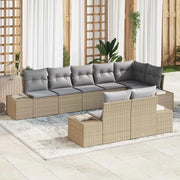 Set Divano da Giardino 8 pcs Beige e grigio polyrattan 3347110