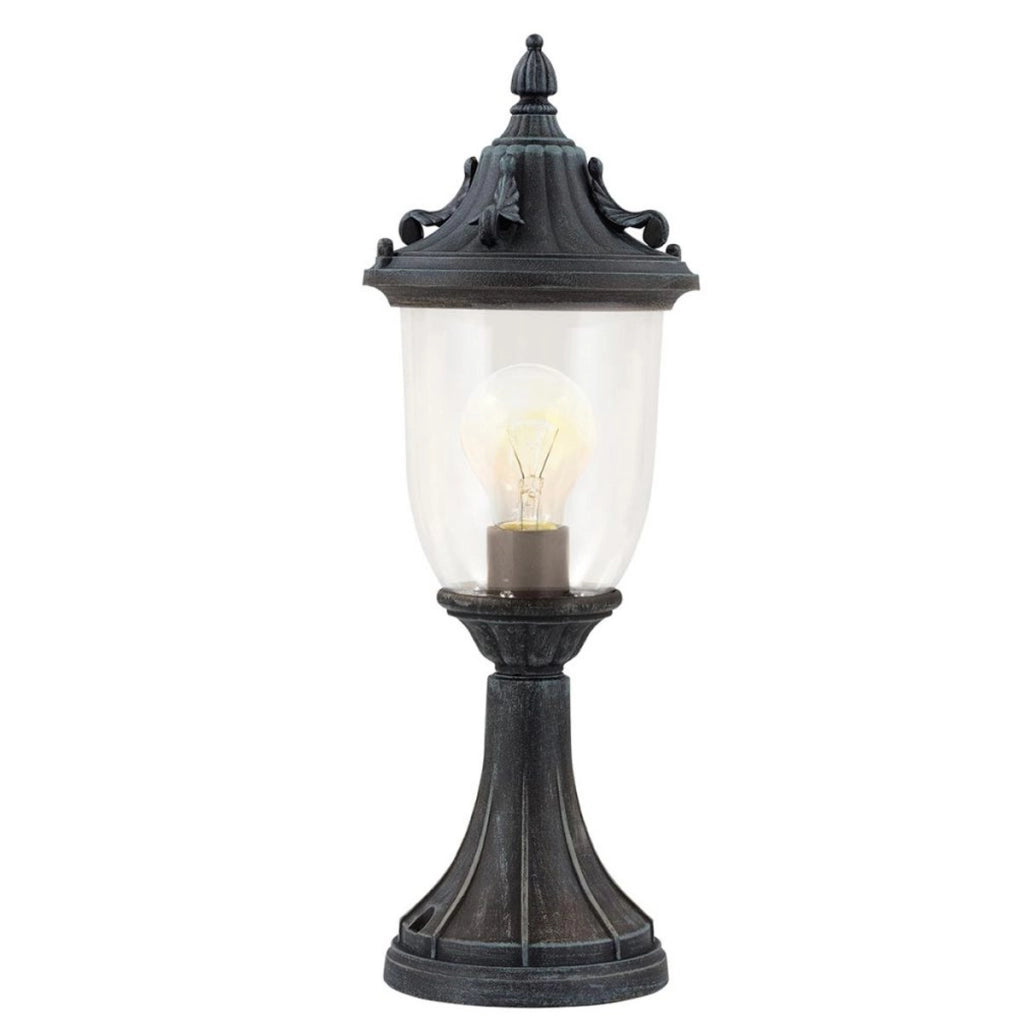 Lampada da esterno a colonna retro verderame E27 Elstead