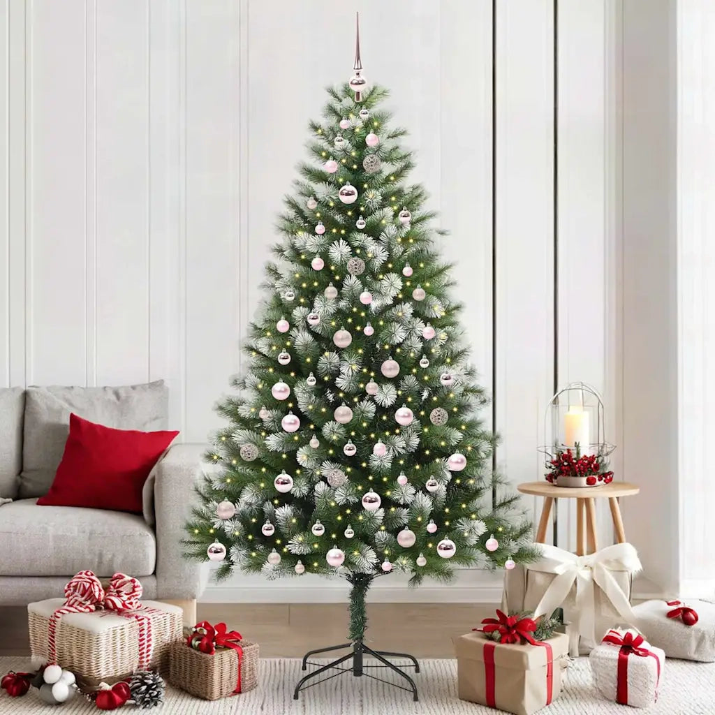 Albero di Natale artificiale a cerniera con neve fioccata 3395453