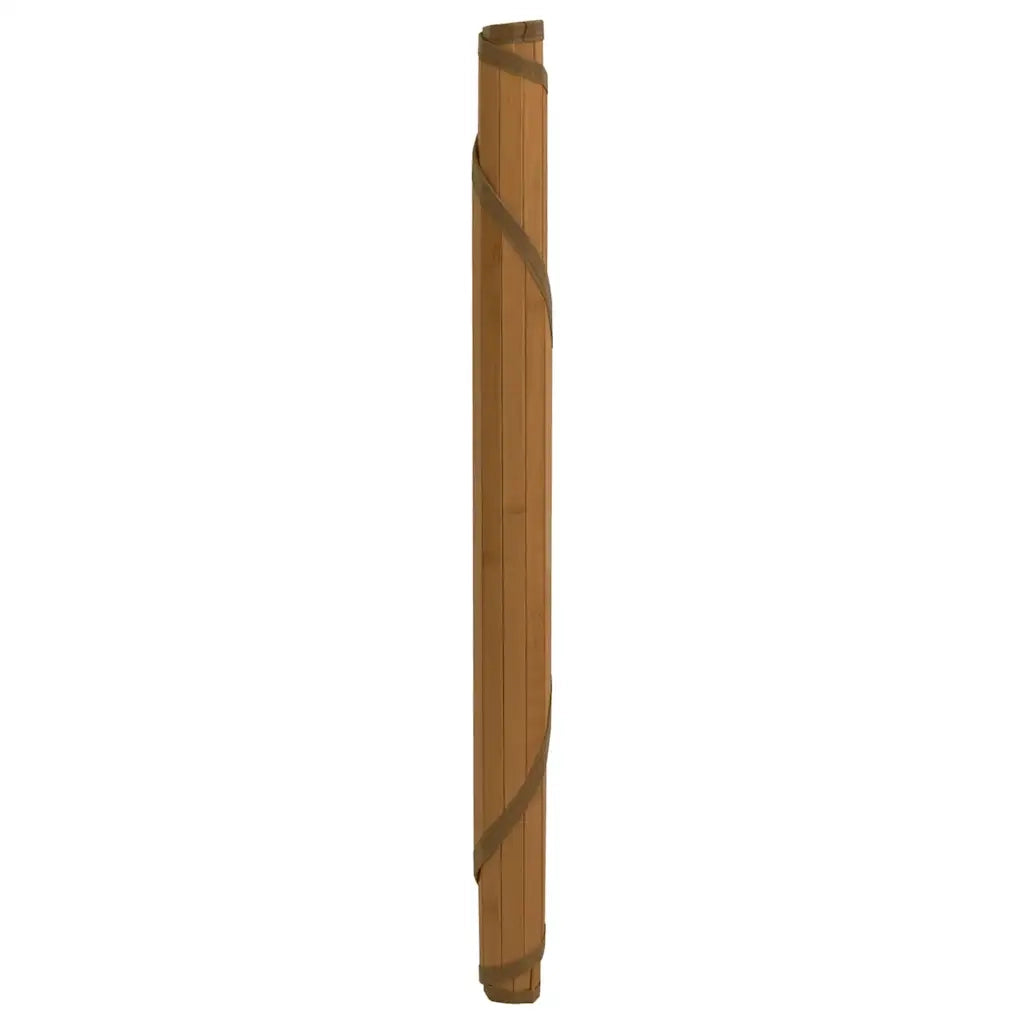 Tappeto Rotondo Marrone 100 cm in Bambù 376986