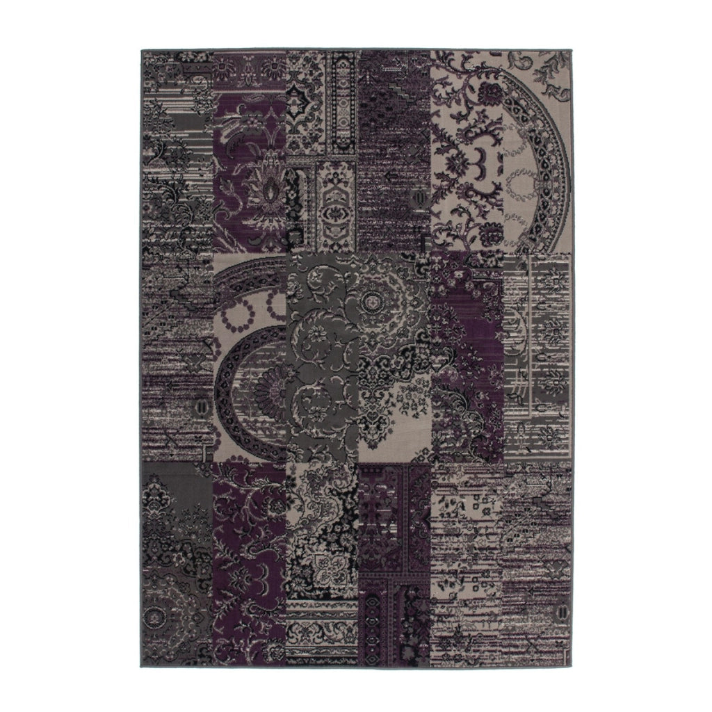 Tappeto Sona 2086 a Pelo Corto in Stile Patchwork