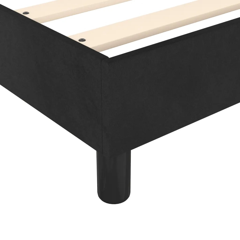 Letto singolo | Letto per adulti | Struttura Letto a Rete a Molle Nero 90x190 cm in Velluto